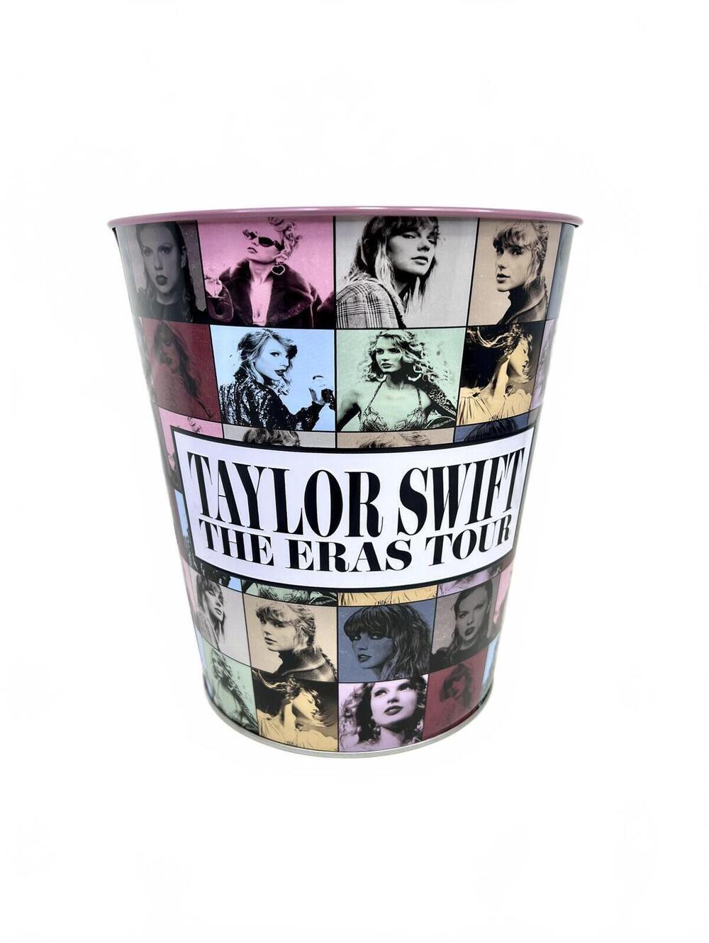 Taylor Swift The Eras Tour Merch 8" Metal Popcorn Swifties Wastebasket NEW